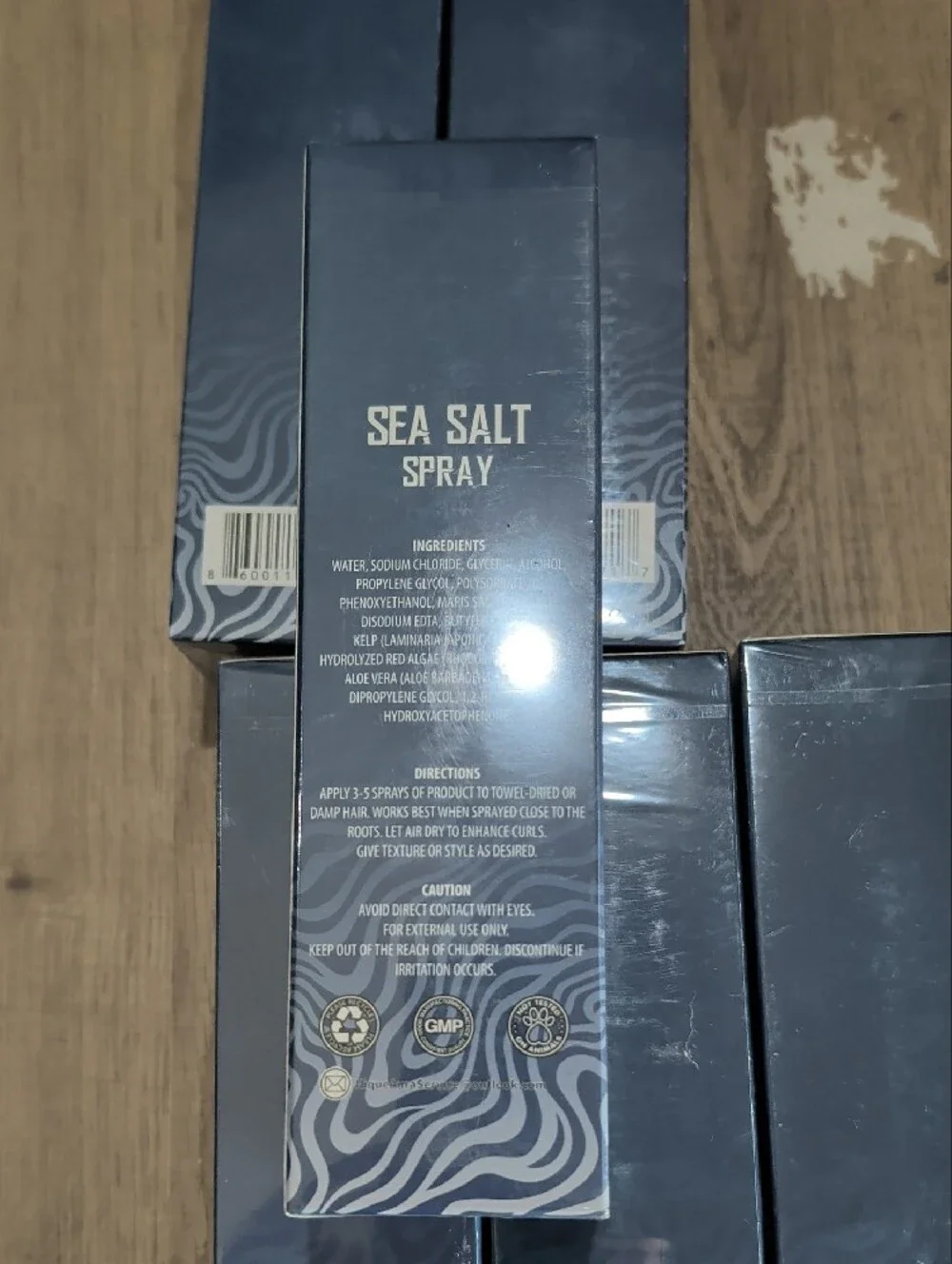 Nique Sea Salt Spray - Deep Navy & Silver Packaging